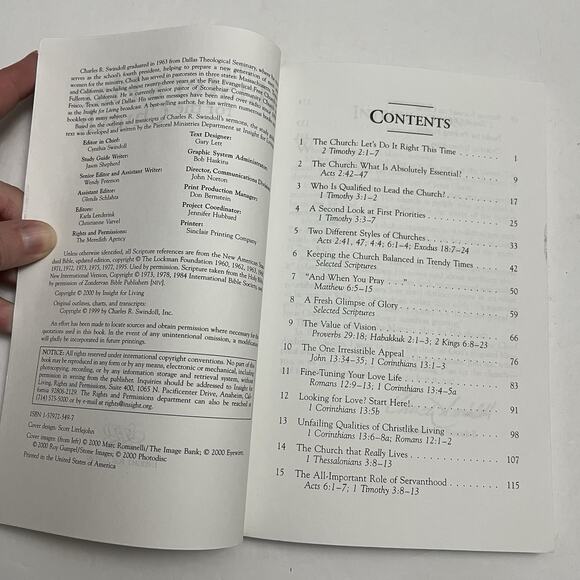 The Masters Plan for the Church Paperback by Charles Swindoll Bible Study Guide - Picture 3 of 7